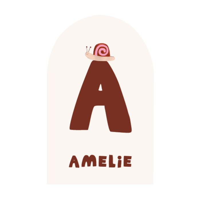 Geboortekaartje Letter A boog - aniek bartels