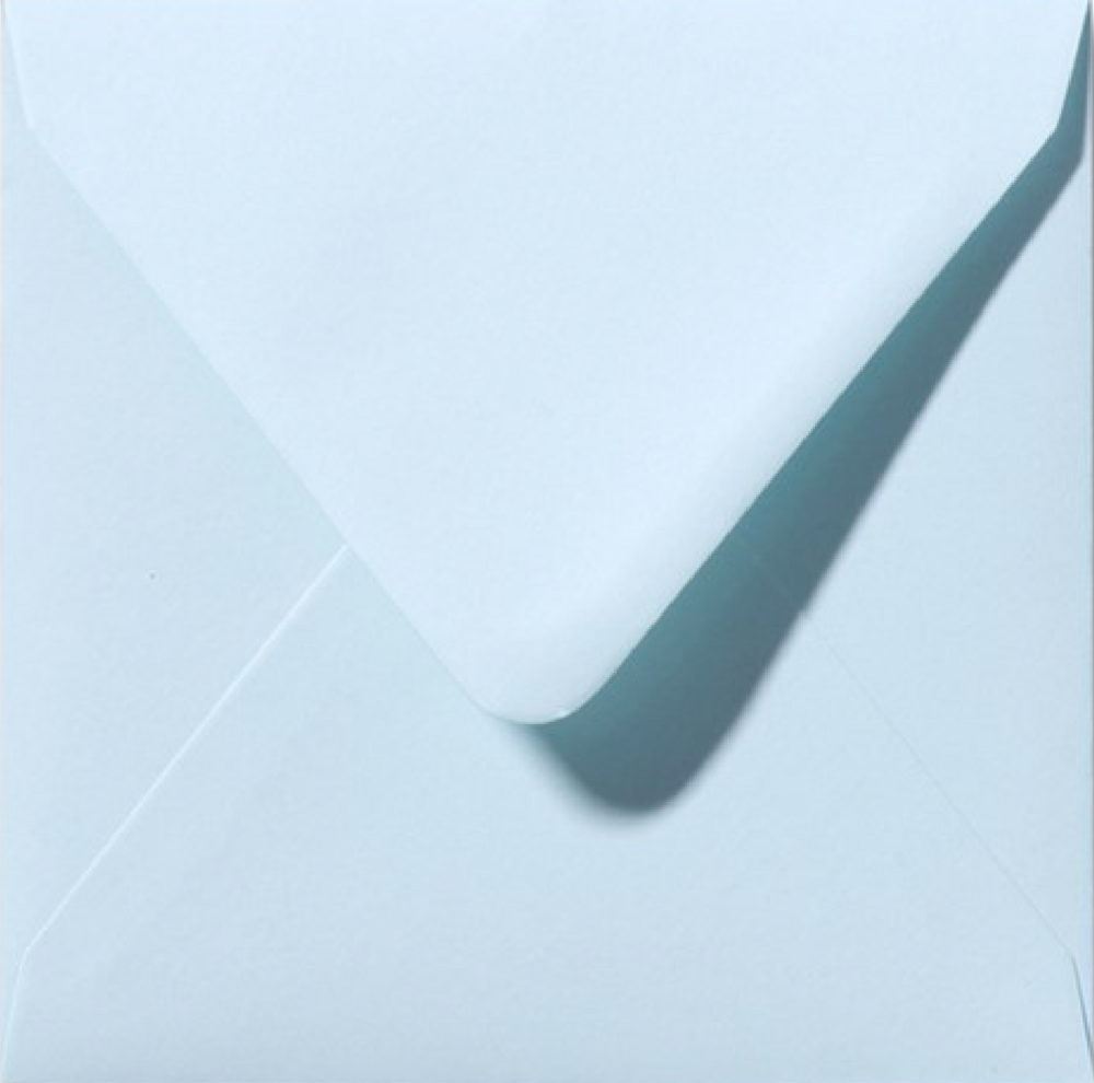 Envelop zachtblauw 14x14 cm