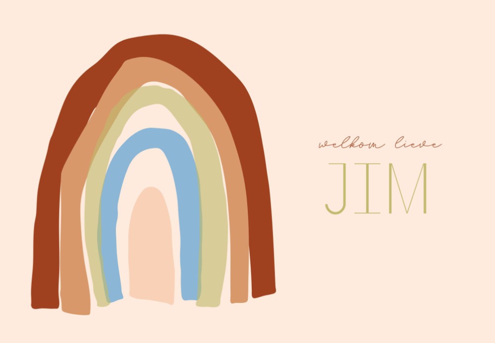 Geboortekaart Regenboog - Jim