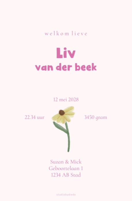 kaart achterzijde