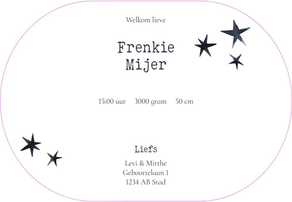 Geboortekaartje eekhoorn Frenkie