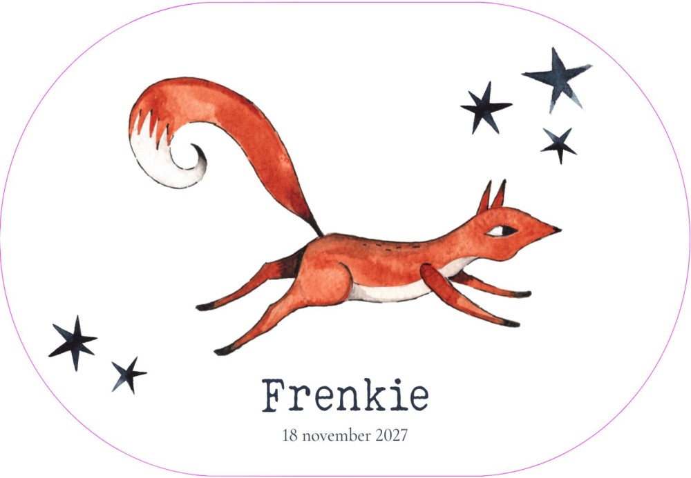 Geboortekaartje eekhoorn Frenkie