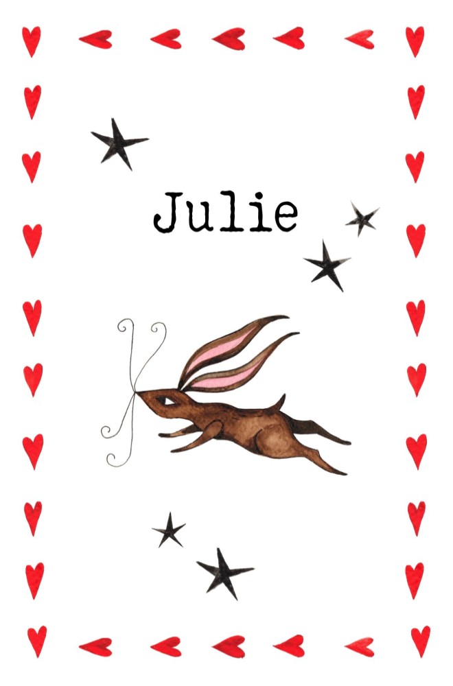 Geboortekaartje konijn Julie