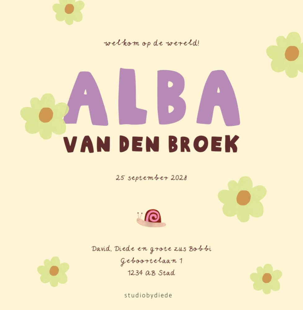 kaart achterzijde