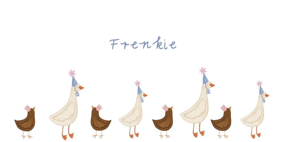 Geboortekaartje parade Frenkie