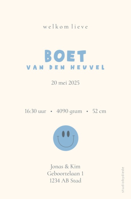 kaart achterzijde