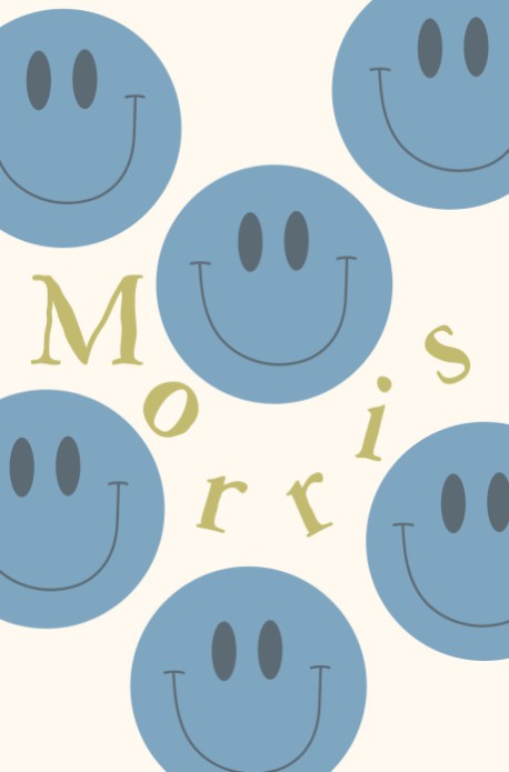 Geboortekaartje smiley patroon - Morris