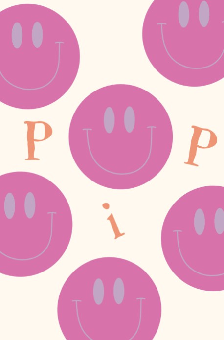 Geboortekaartje smiley patroon - Pip