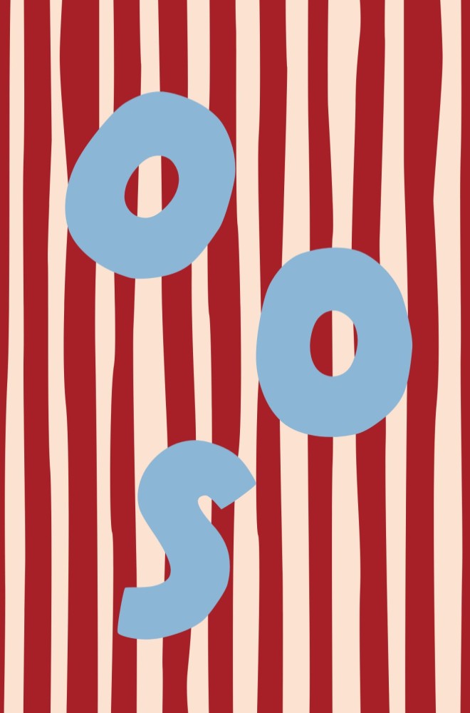 Oos | Geboortekaartje streep rood