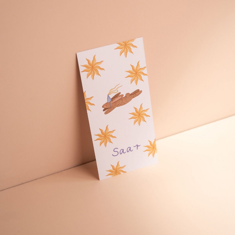 Saar | Geboortekaartje zon konijn
