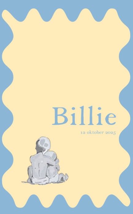 Geboortekaartje voor Billie optie 1