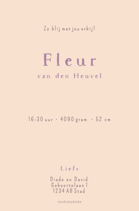 kaart achterzijde