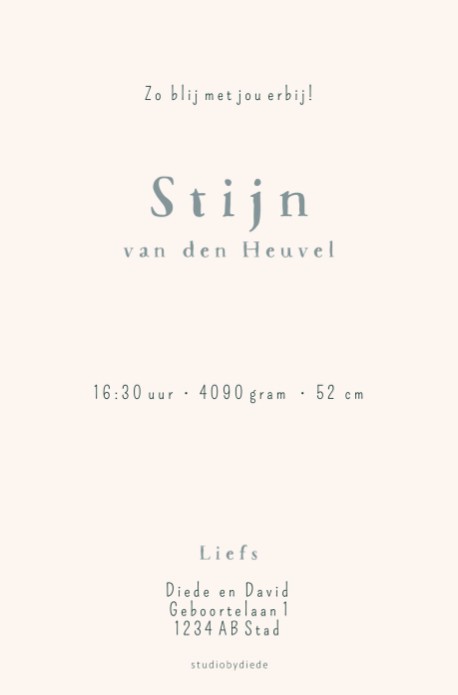 kaart achterzijde