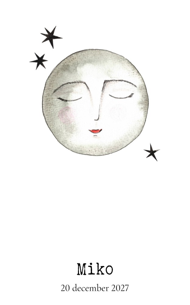 Geboortekaartje maan Miko