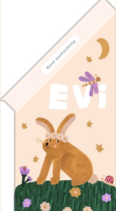Geboortevlag meisje konijn - Evi
