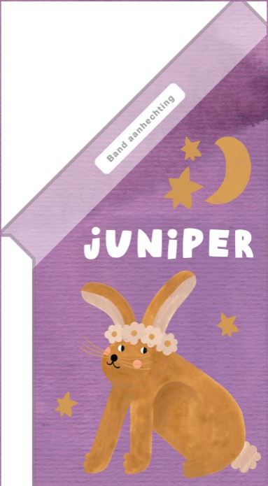 Geboortevlag meisje konijn - Juniper