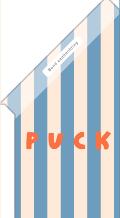 Geboortevlag strepen blauw - Puck