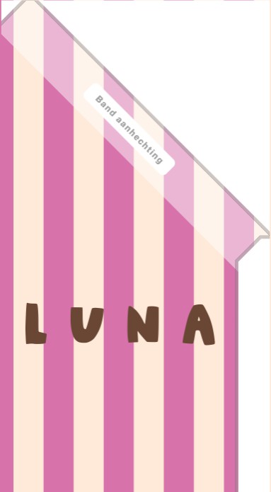 Geboortevlag strepen roze - Luna