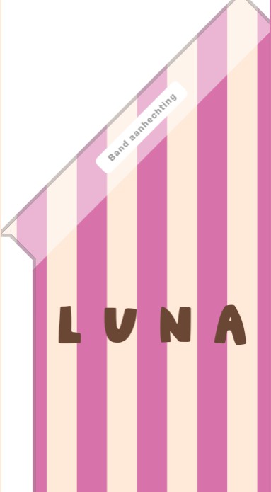 Geboortevlag strepen roze - Luna