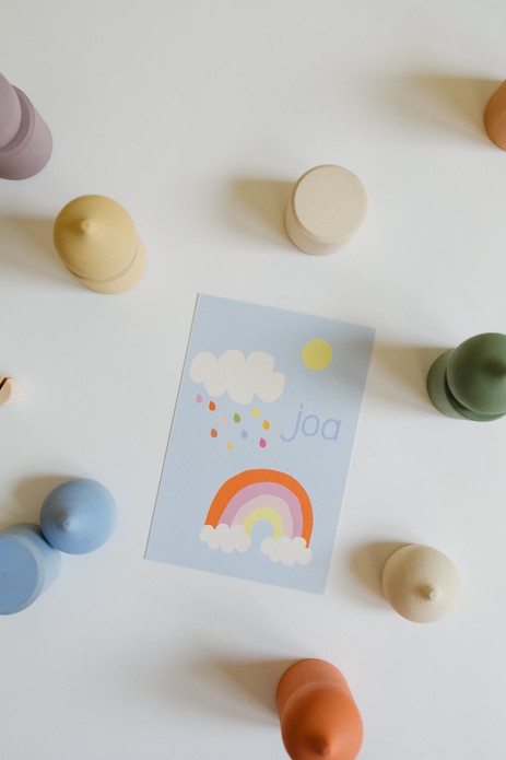 Geboortekaartje regenboog - joa
