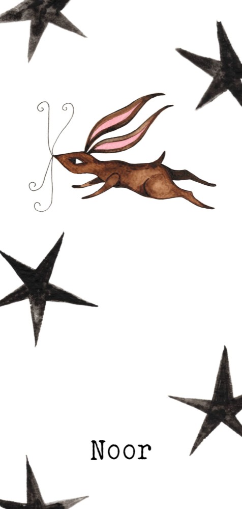 Geboortekaartje konijn Noor