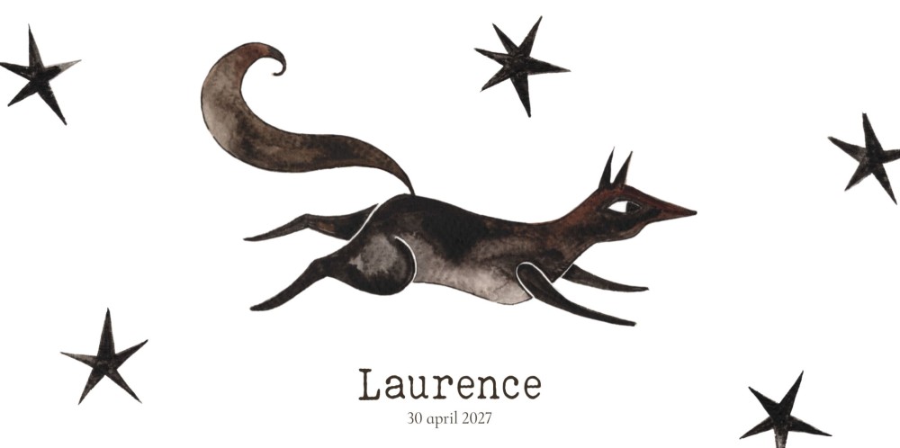 Geboortekaartje wolf Laurence