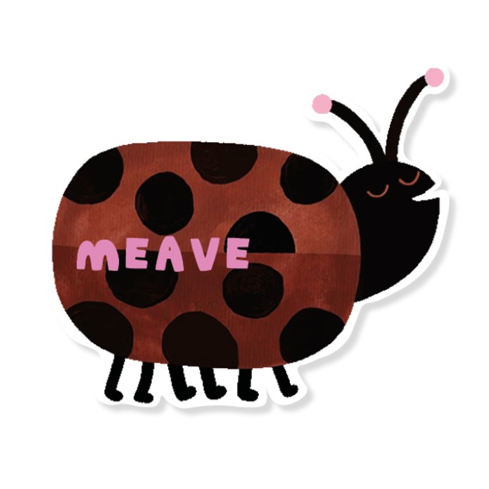 Geboortekaartje in vorm van lieveheersbeestje - meave