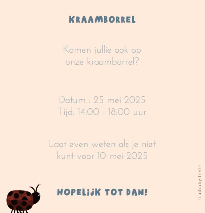 kaart achterzijde
