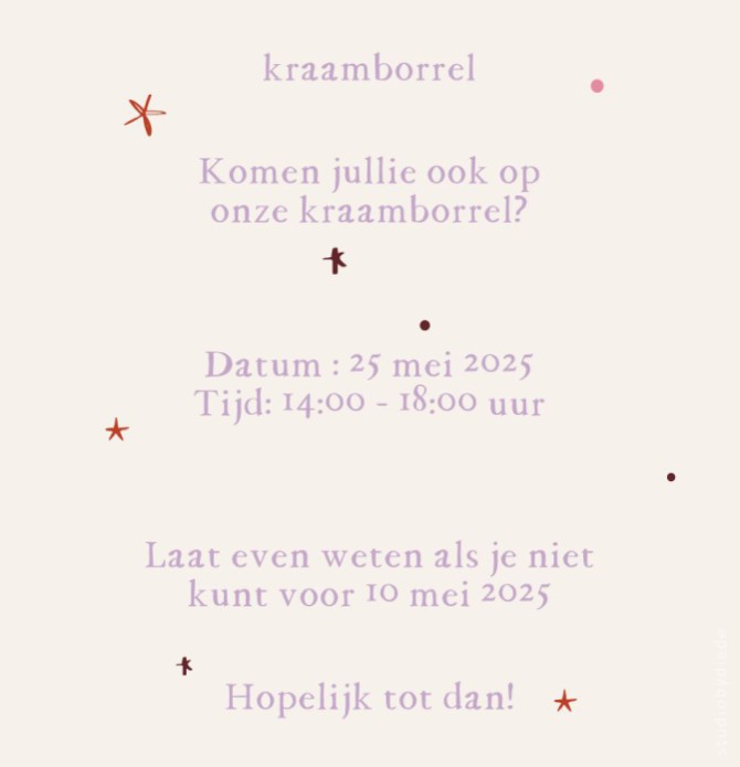 kaart achterzijde
