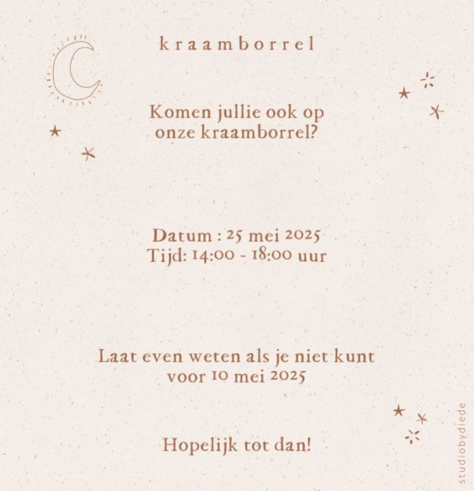 kaart achterzijde