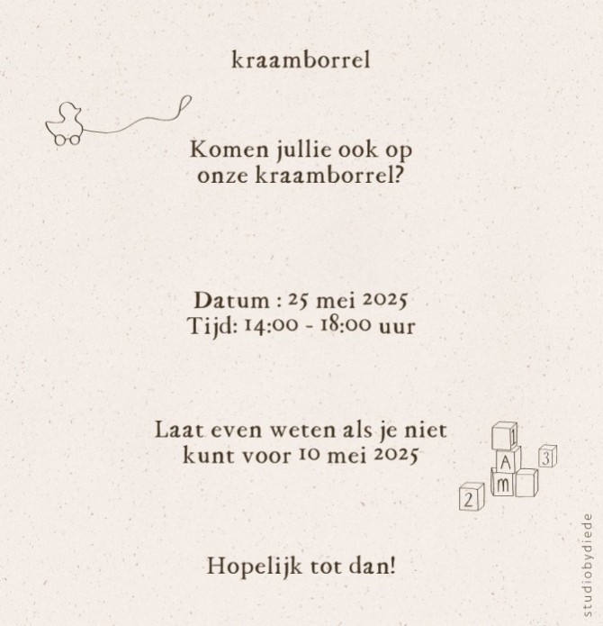 kaart achterzijde