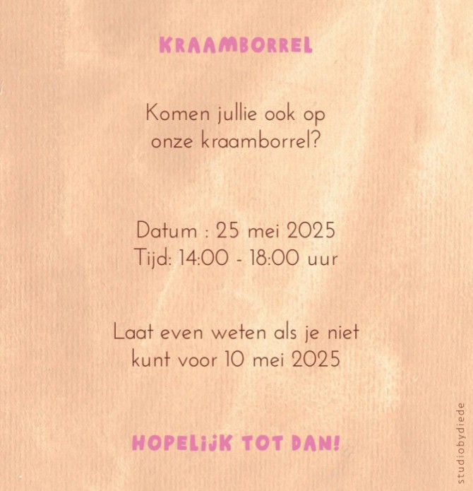 kaart achterzijde