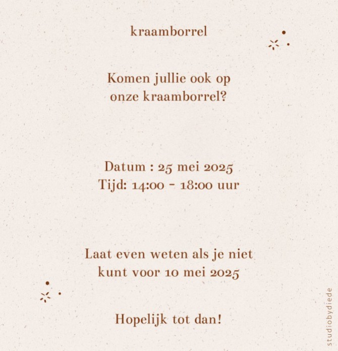 kaart achterzijde