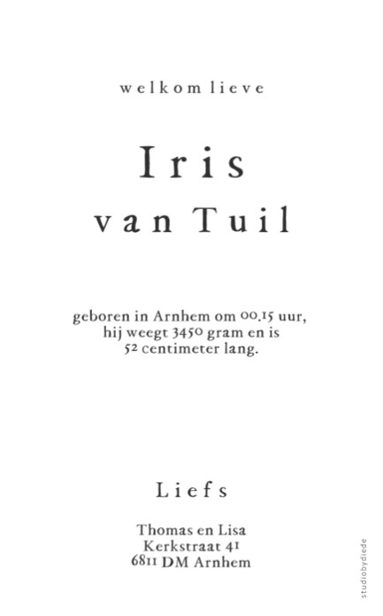 kaart achterzijde