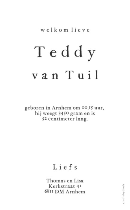 kaart achterzijde