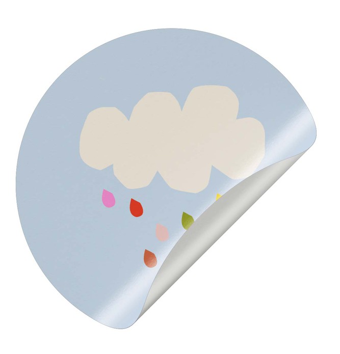 Sluitsticker regenwolk - blauw