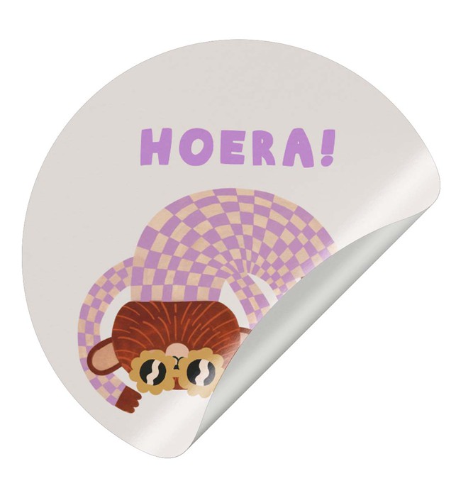 Sluitsticker - aap met zonnebril