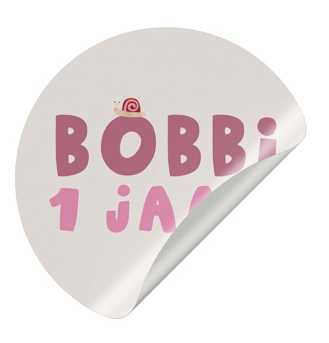 Sluitsticker - Bobbi 1 jaar!