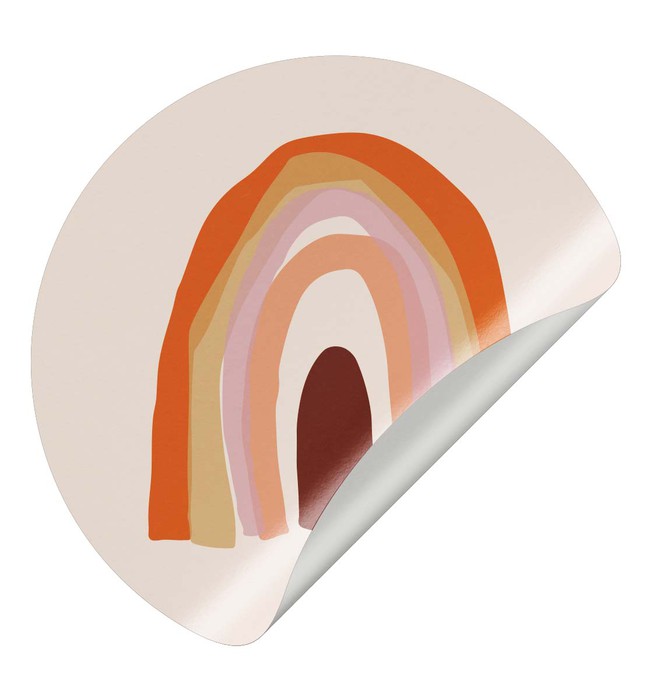 Sluitsticker Regenboog oranje
