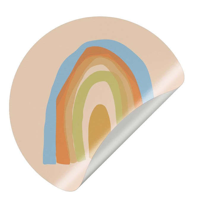 Sluitsticker Regenboog blauw