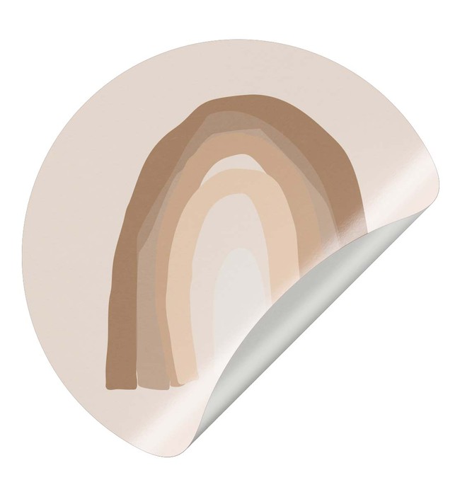 Sluitsticker Regenboog beige