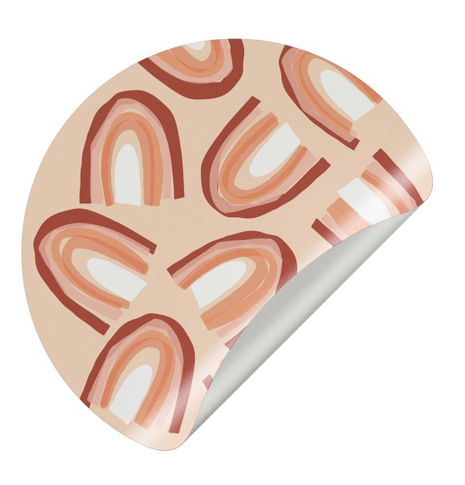 Sluitsticker Regenboog print