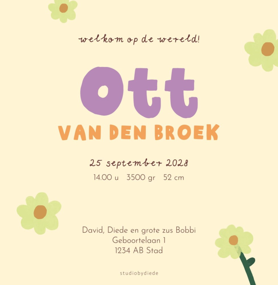 kaart achterzijde