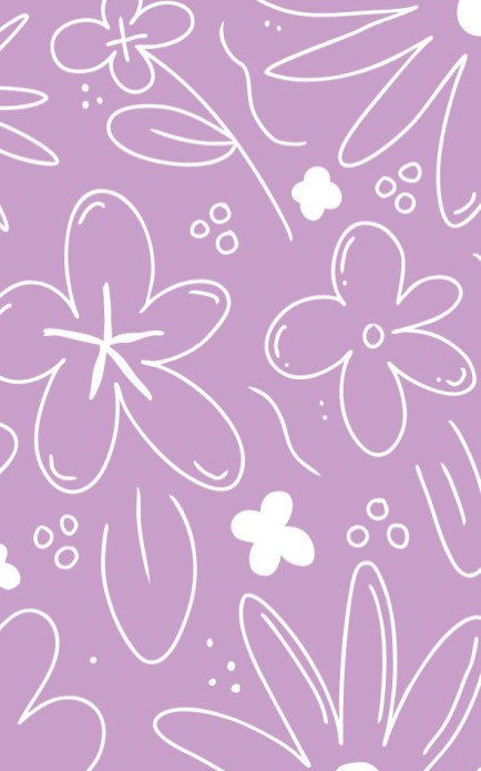 Persoonlijke postzegel bloemen patroon - paars