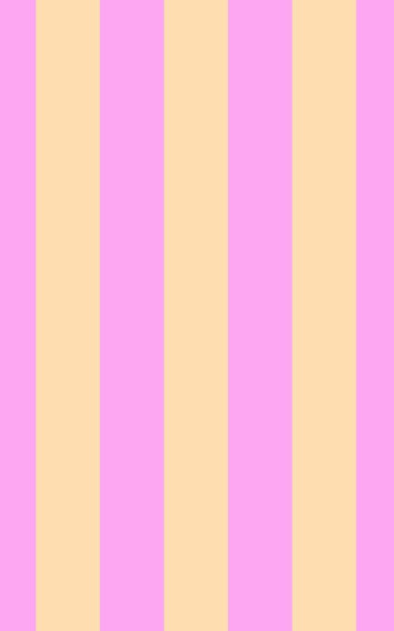 Persoonlijke postzegel streep patroon - geel - roze