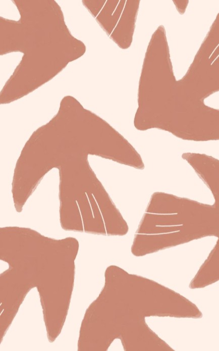 Persoonlijke postzegel vogel watercolor - roze