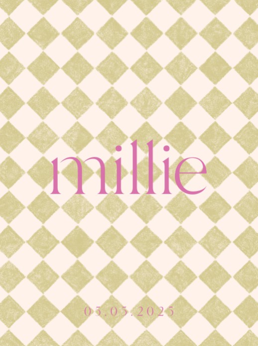 Poster groen ruitjes patroon 30x40