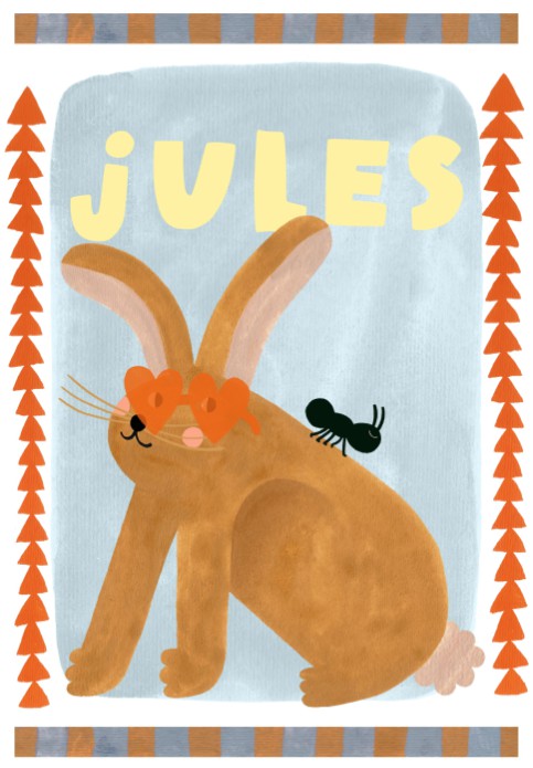 Poster Konijn - Jules 21x30