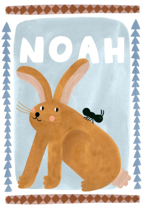 Poster Konijn - Noah 21x30