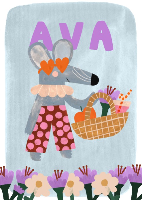 Poster picknick Ava 50x70